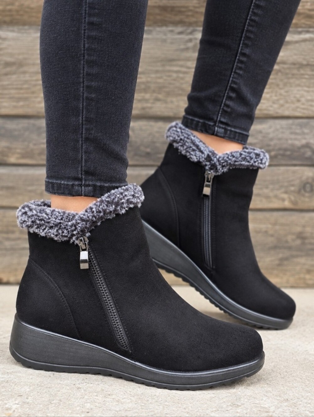 Patrizia NEW Elfrida Y2K Cozy Boho Minimalist Wedge Booties 8M